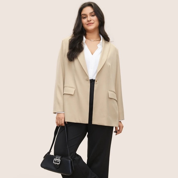 BloomChic Plus Size 2XL Suit Collar Flap Detail Blazer us 18-20 - Picture 3 of 8